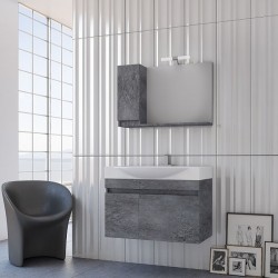 Сет горен и долен шкаф за баня от PVC СЕНСО 85 Гранит